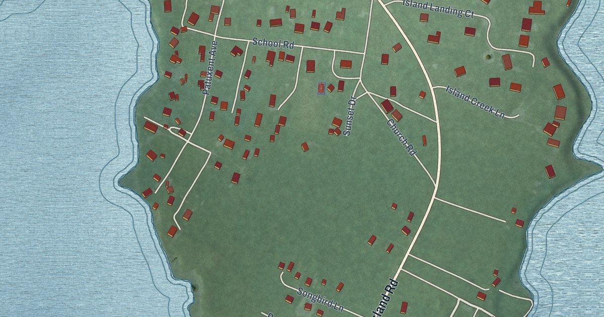Map of Broomes Island, Maryland in 2026