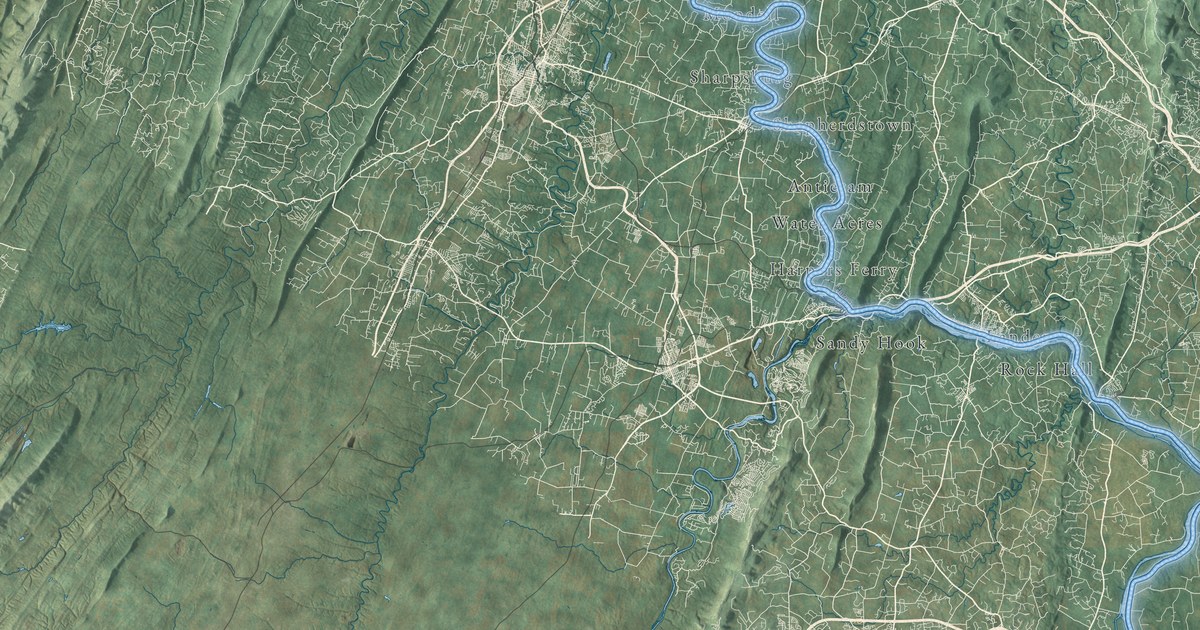 Detailed Map of the C&O Canal, Maryland