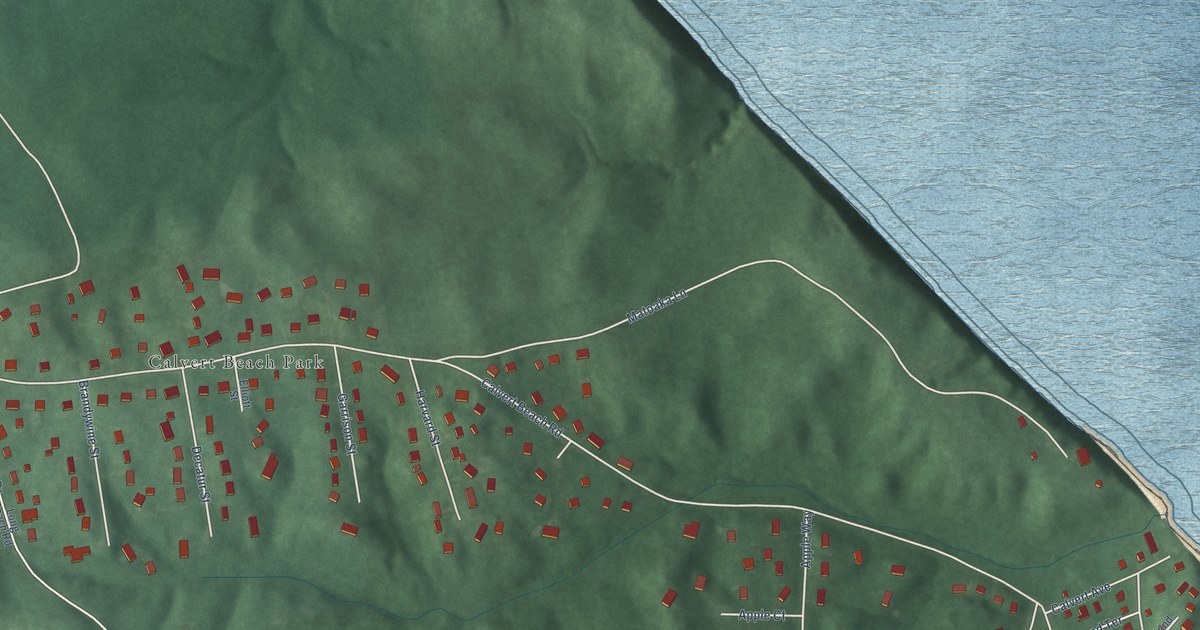 Map of Calvert Beach, Maryland in 2026