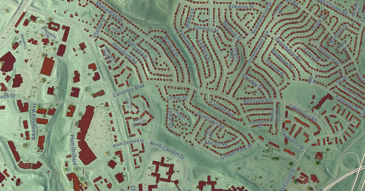 Map of Calverton, Maryland in 2026