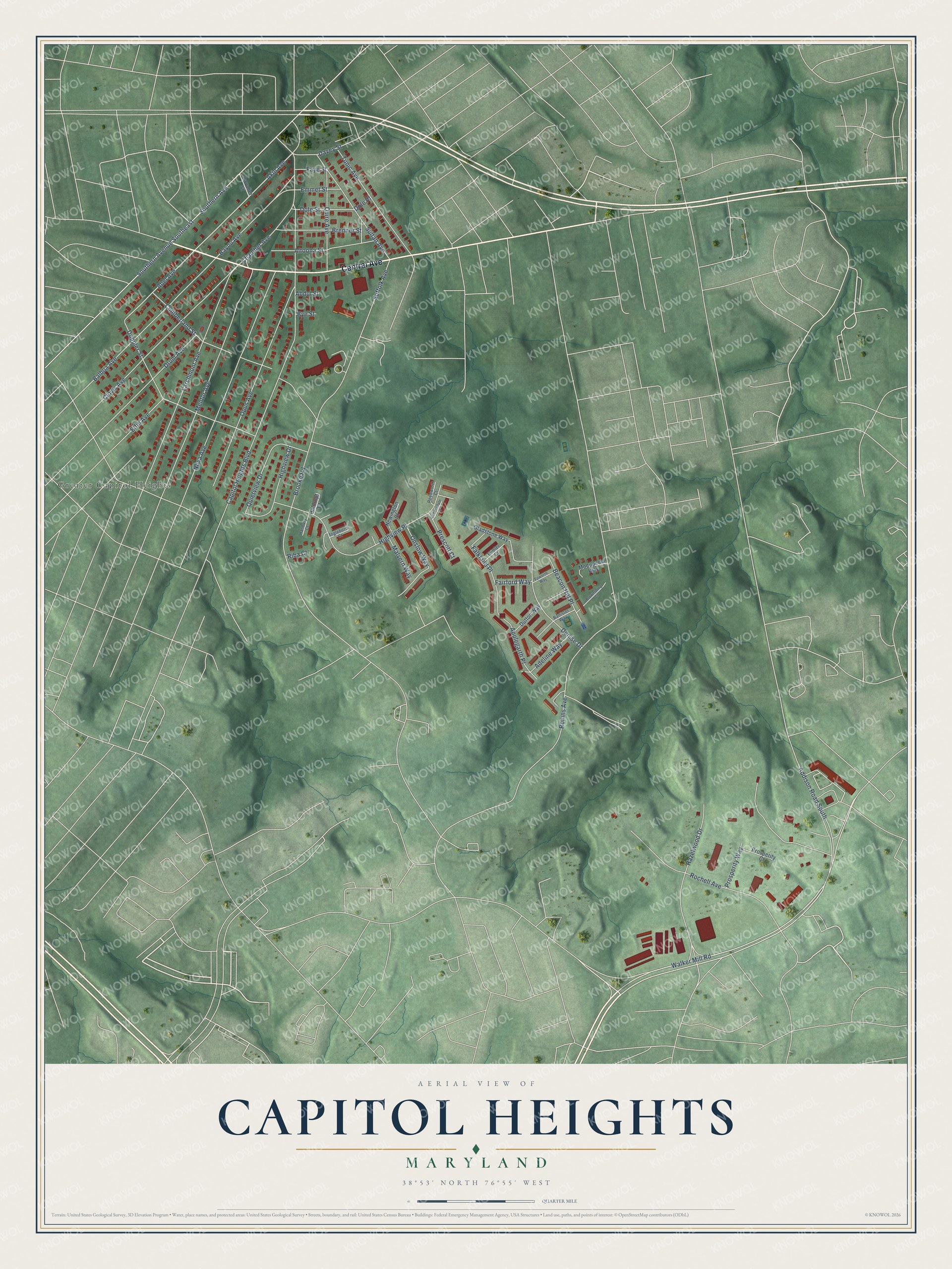 Watermarked full-map preview of Capitol Heights, Maryland