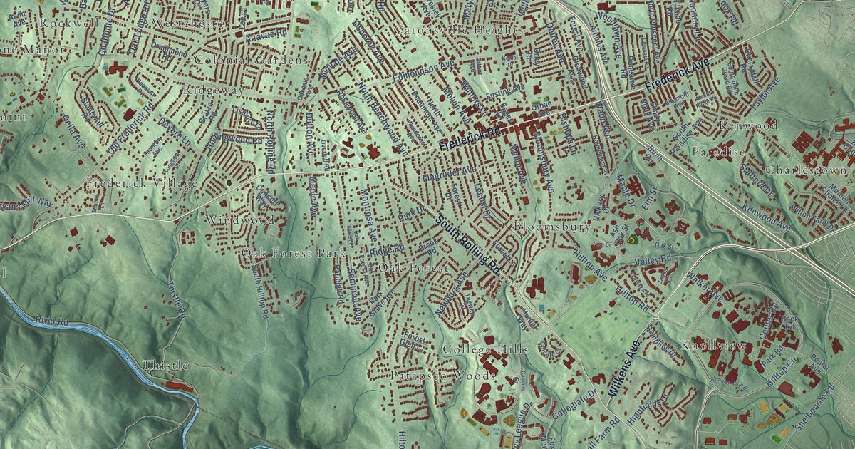 Map of Catonsville, Maryland in 2026