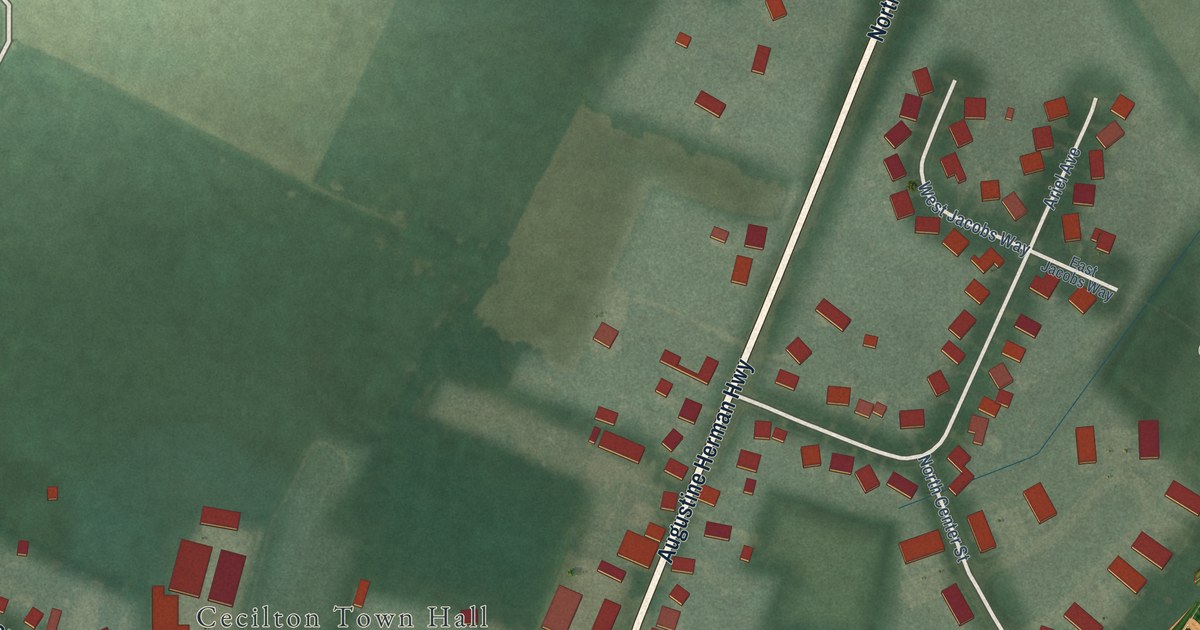 Map of Cecilton, Maryland in 2026