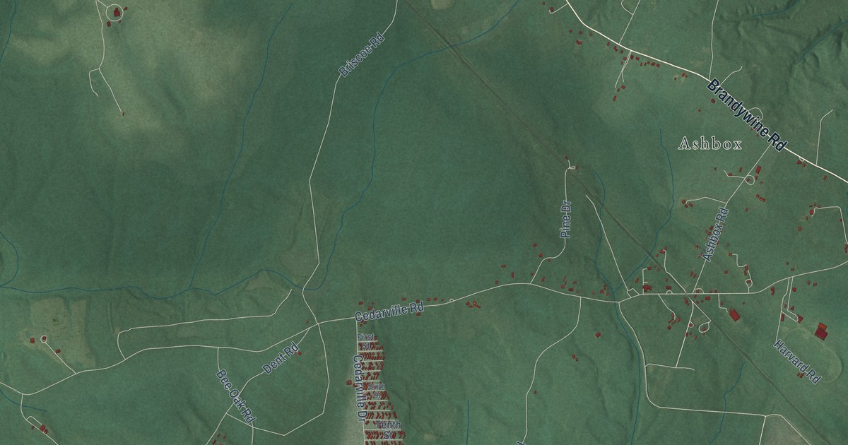 Map of Cedarville, Maryland in 2026