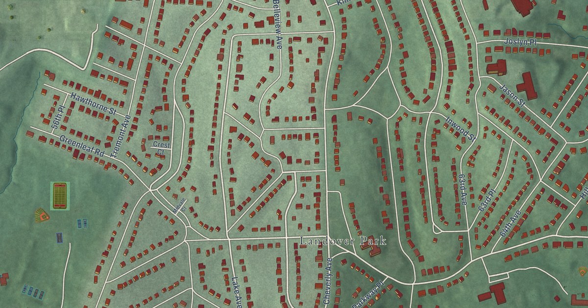 Map of Cheverly, Maryland in 2026
