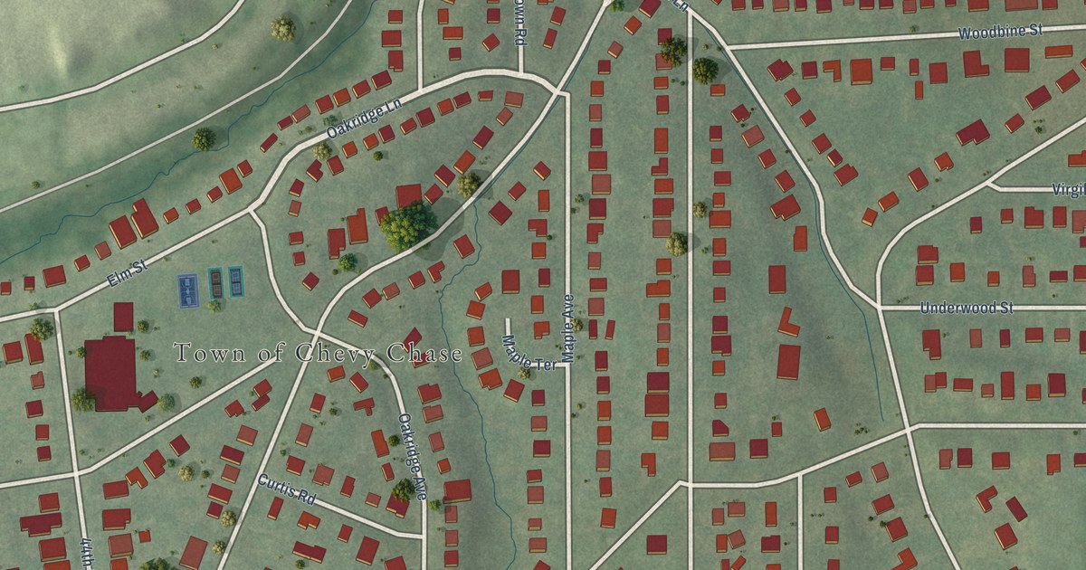 Map of Chevy Chase, Maryland in 2026