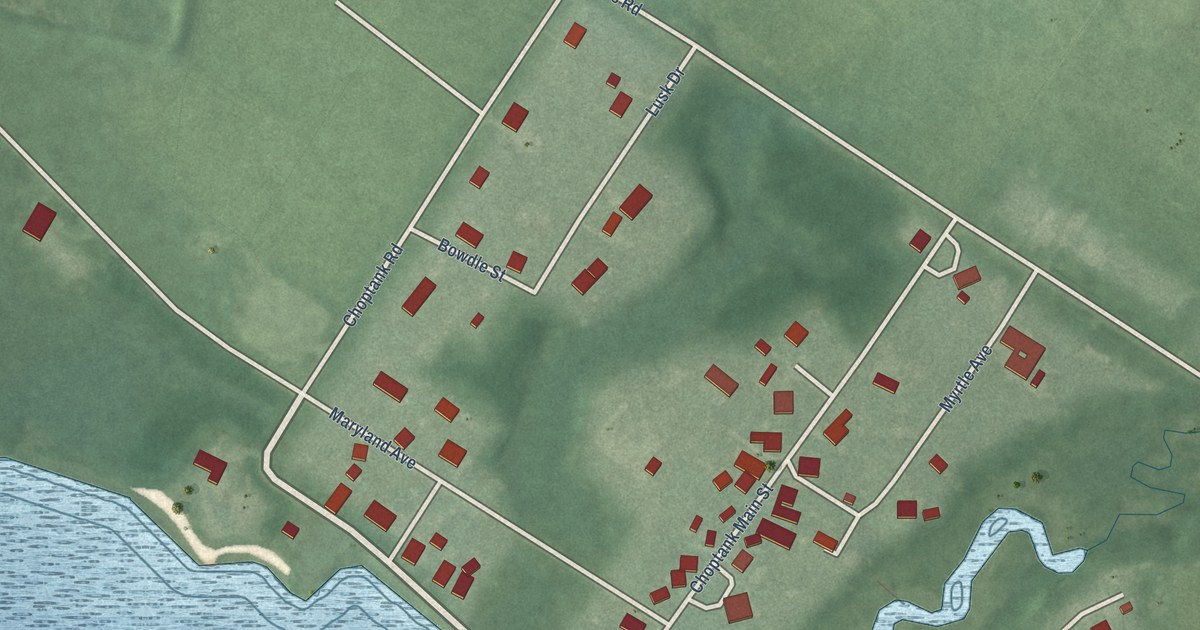 Map of Choptank, Maryland in 2026