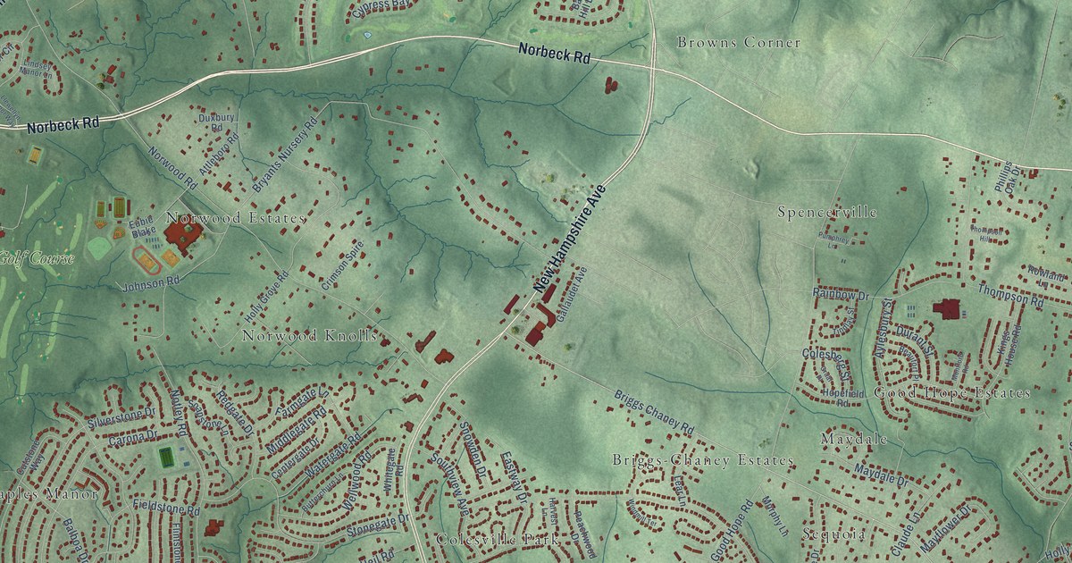 Map of Cloverly, Maryland in 2026