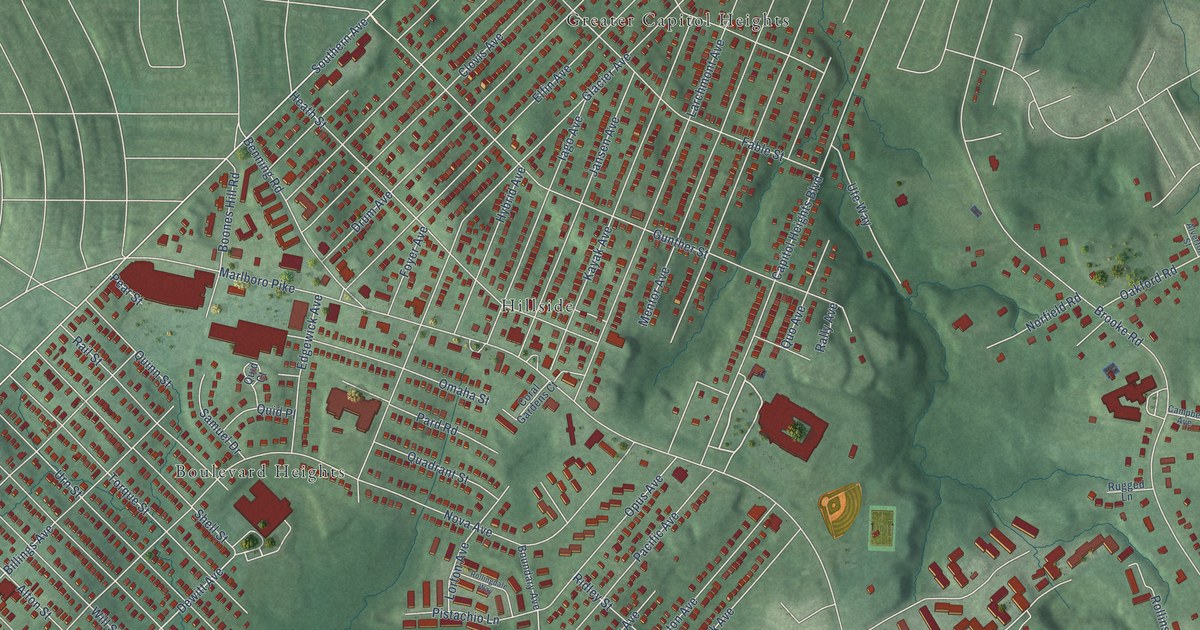 Map of Coral Hills, Maryland in 2026