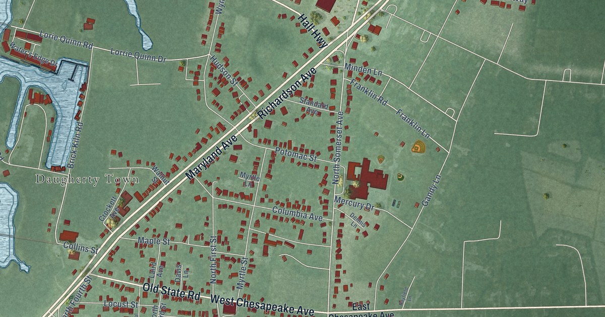 Map of Crisfield, Maryland in 2026