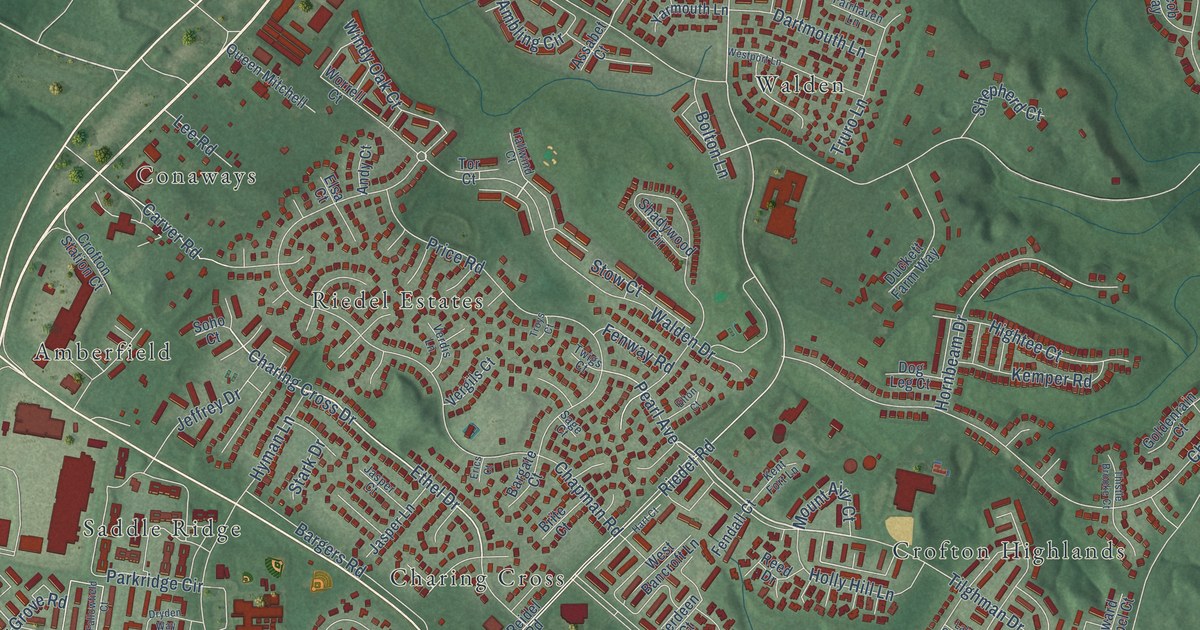 Map of Crofton, Maryland in 2026