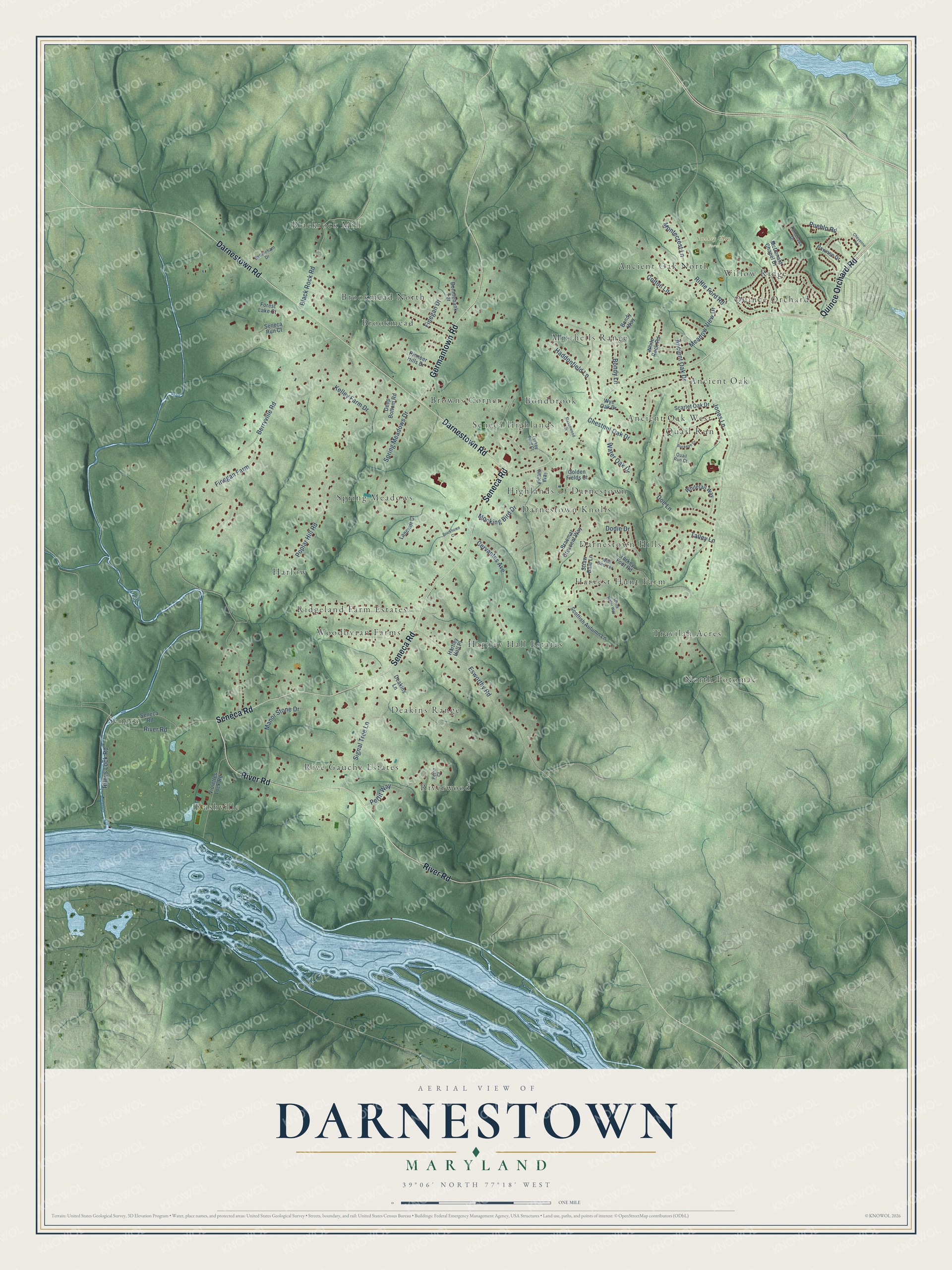 Watermarked full-map preview of Darnestown, Maryland