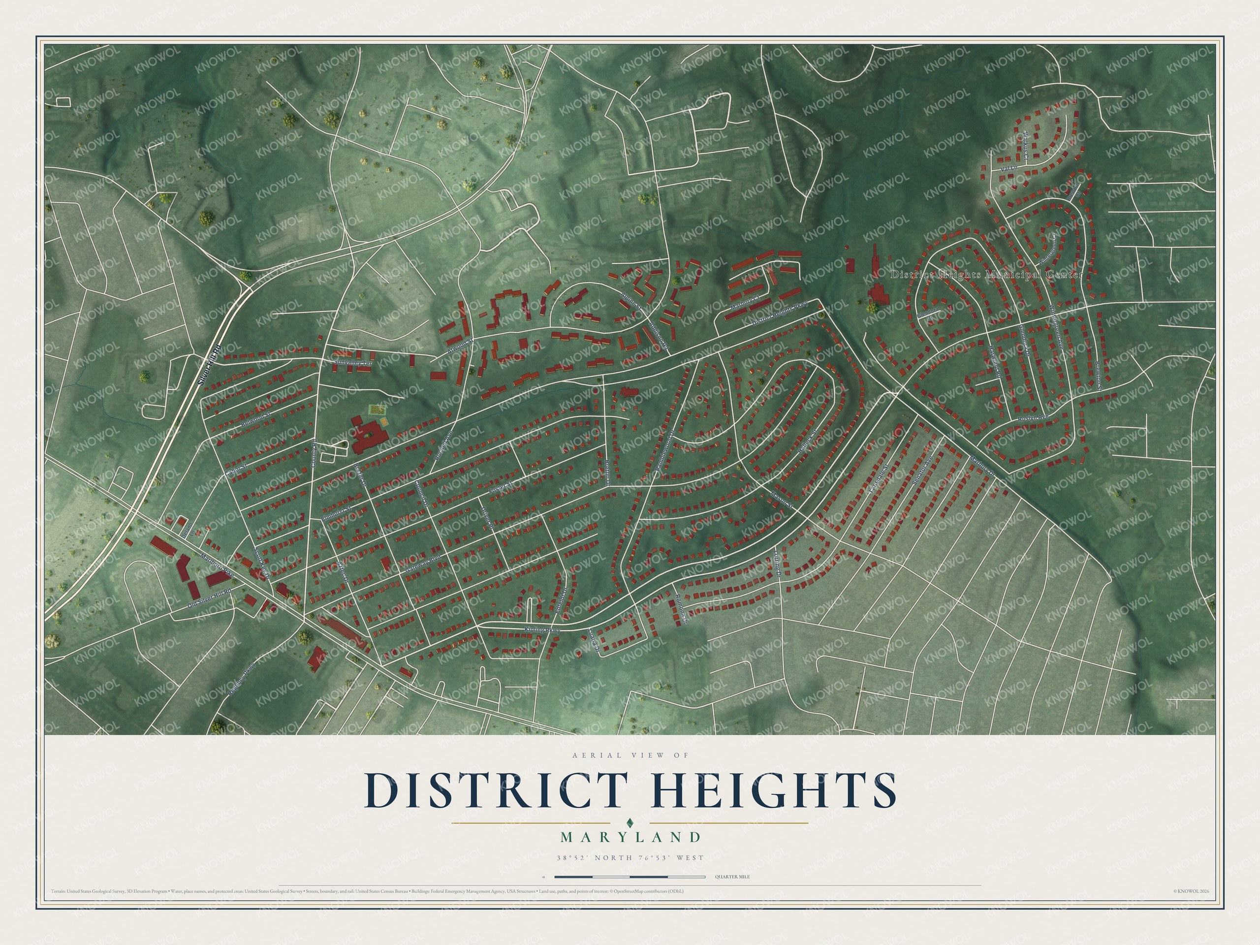 Watermarked full-map preview of District Heights, Maryland