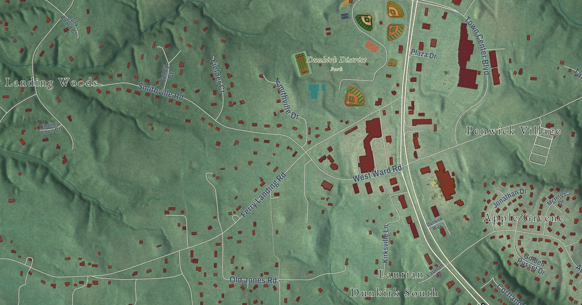Map of Dunkirk, Maryland in 2026