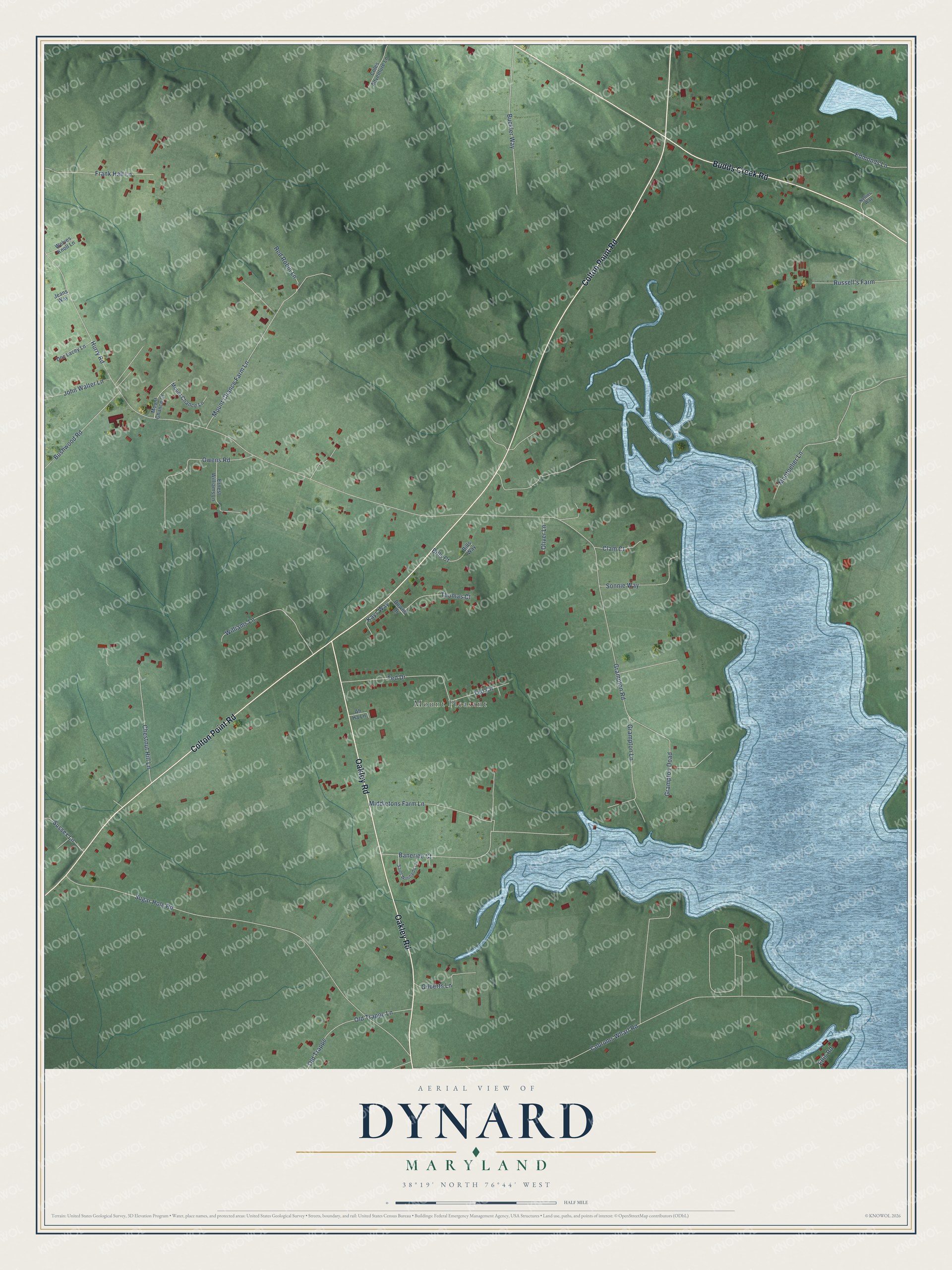 Watermarked full-map preview of Dynard, Maryland