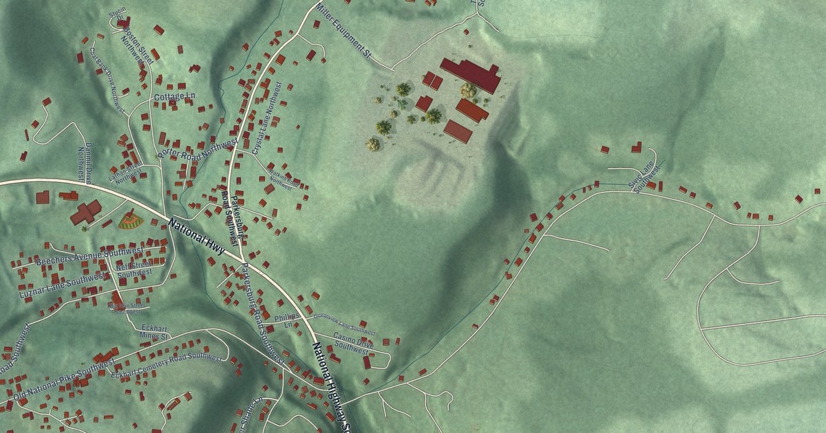 Map of Eckhart Mines, Maryland in 2026