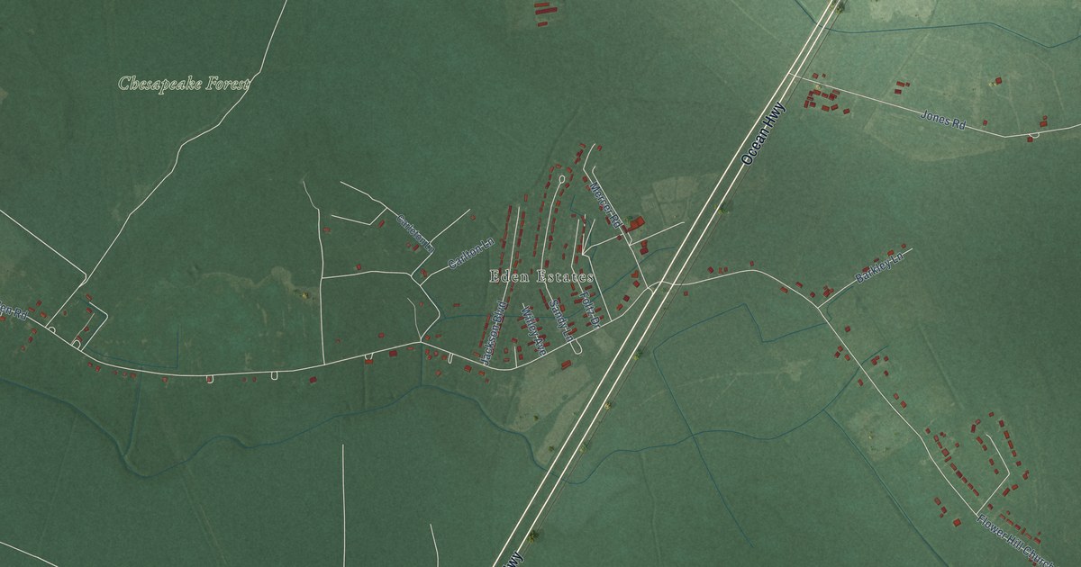 Map of Eden, Maryland in 2026