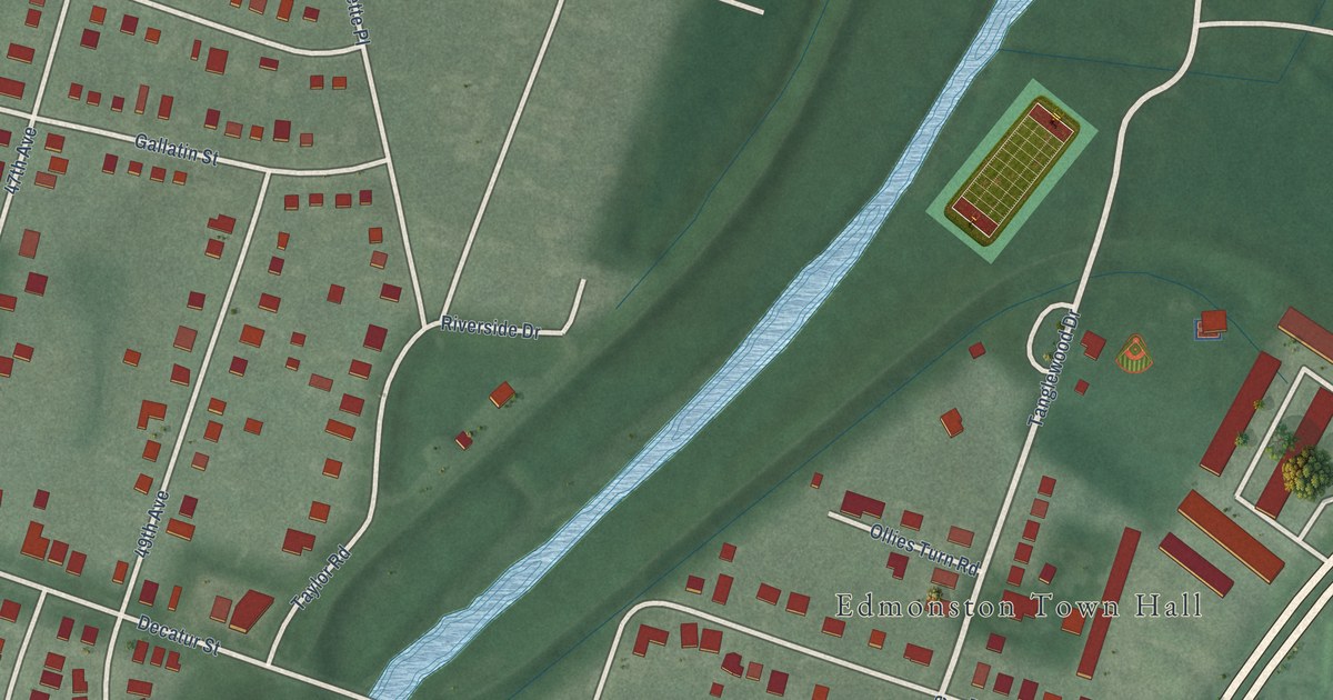 Map of Edmonston, Maryland in 2026