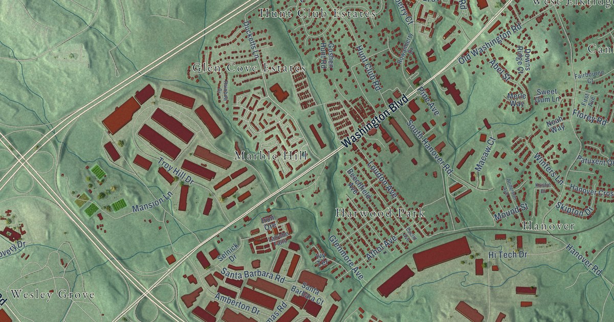 Map of Elkridge, Maryland in 2026