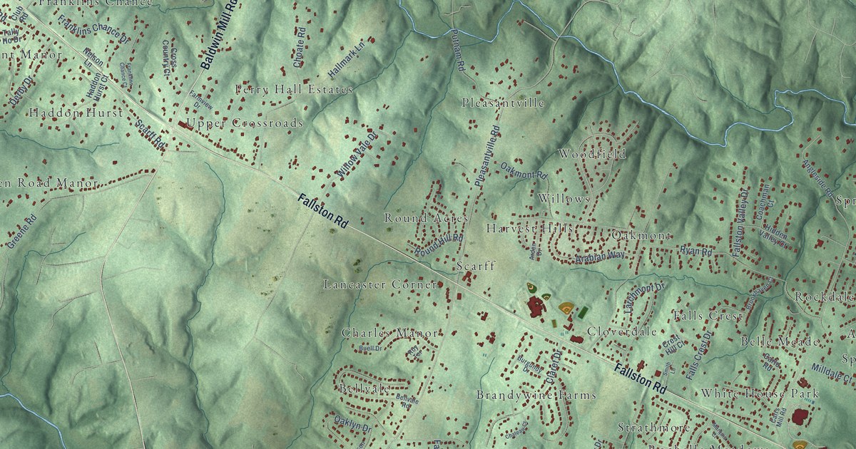 Map of Fallston, Maryland in 2026