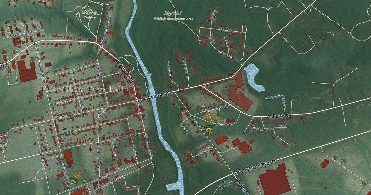 Map of Federalsburg, Maryland in 2026