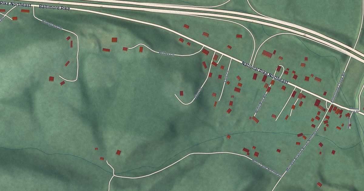 Map of Flintstone, Maryland in 2026