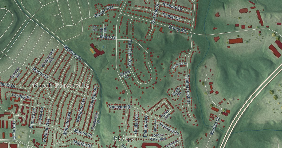 Map of Forestville, Maryland in 2026