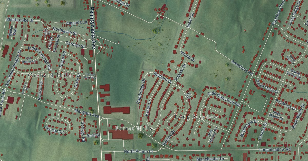 Map of Fountainhead-Orchard Hills, Maryland in 2026