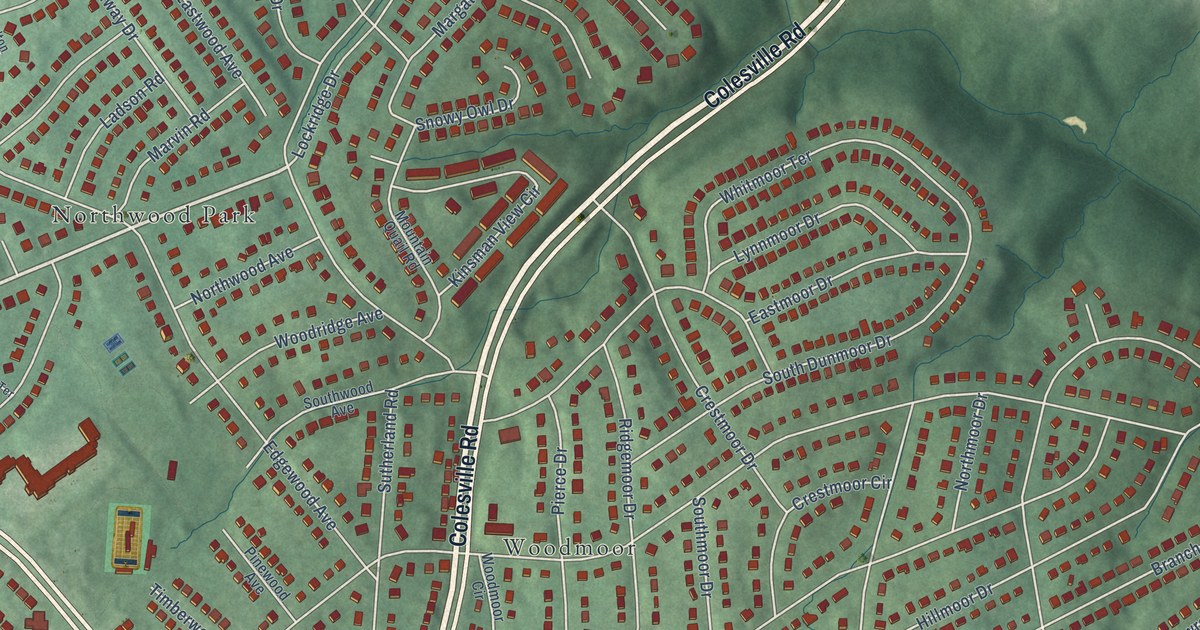 Map of Four Corners, Maryland in 2026