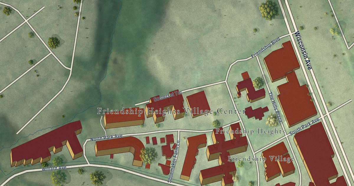 Map of Friendship Heights Village, Maryland in 2026