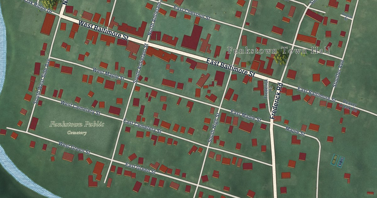Map of Funkstown, Maryland in 2026