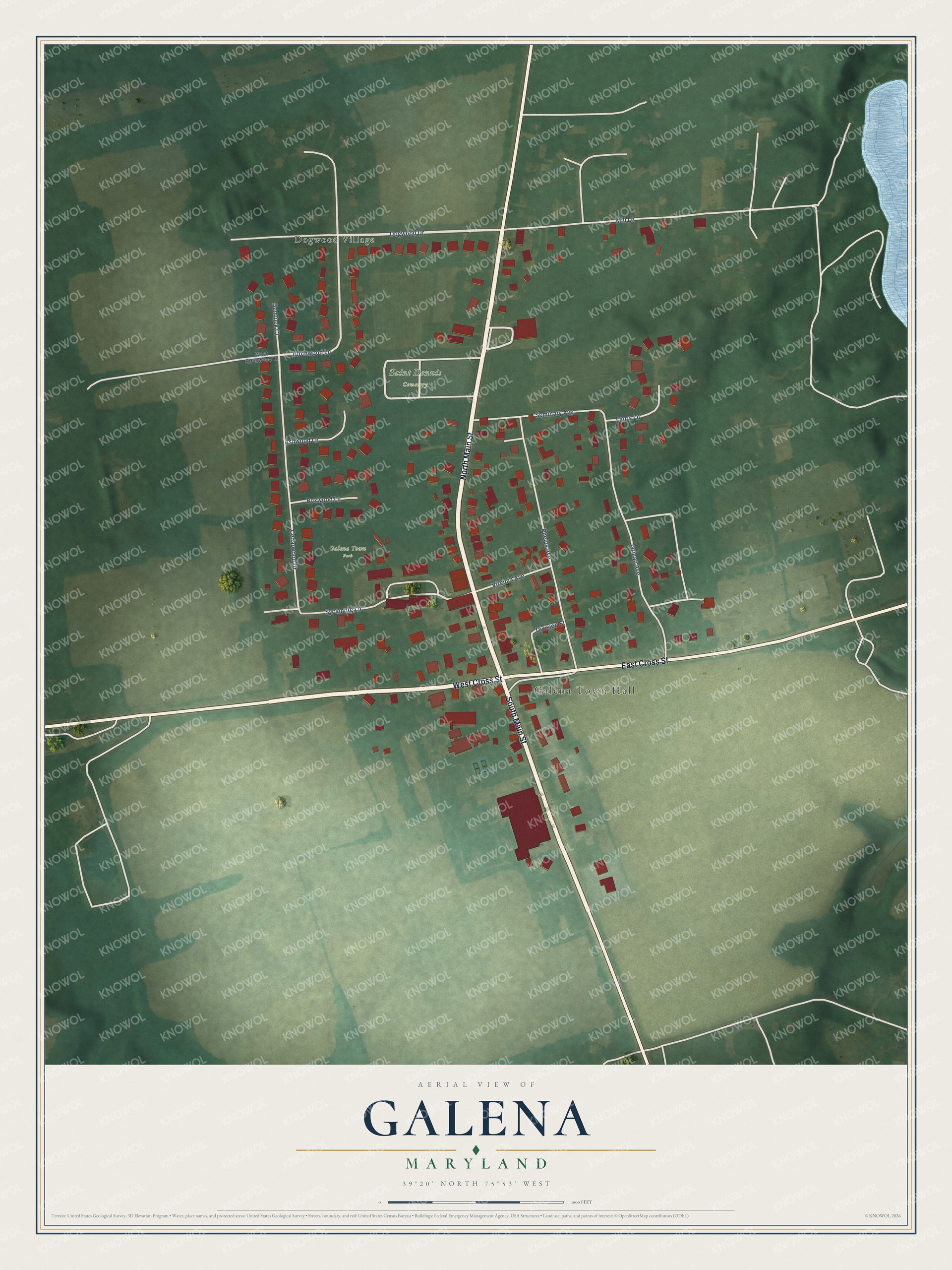 Watermarked full-map preview of Galena, Maryland