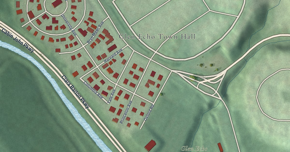 Map of Glen Echo, Maryland in 2026