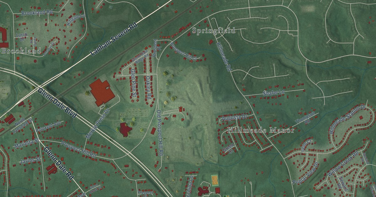 Map of Glenn Dale, Maryland in 2026