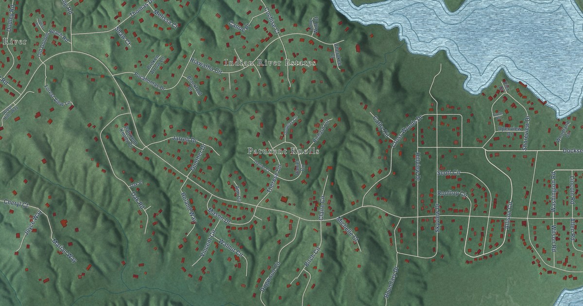 Map of Golden Beach, Maryland in 2026