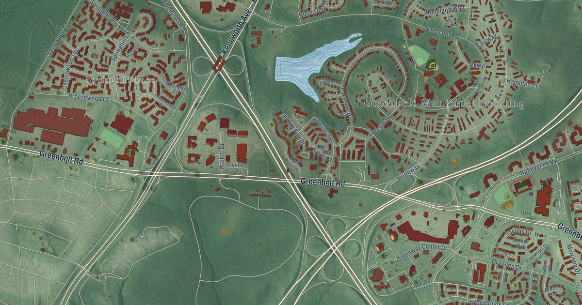 Map of Greenbelt, Maryland in 2026