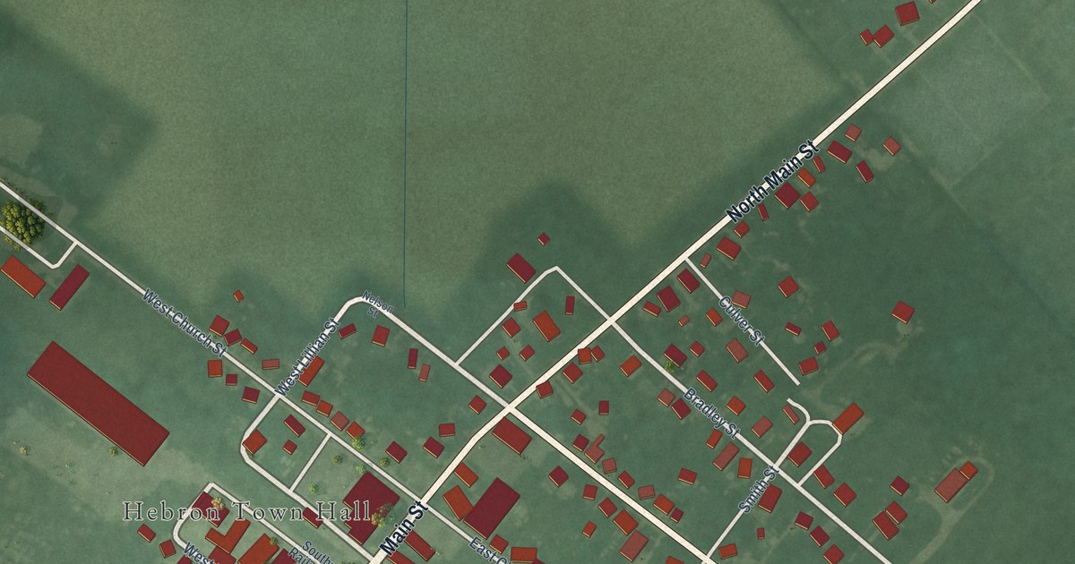 Map of Hebron, Maryland in 2026