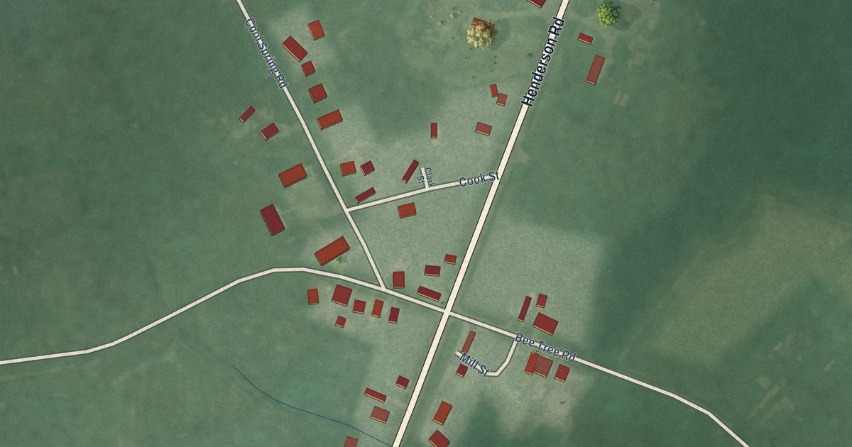 Map of Henderson, Maryland in 2026