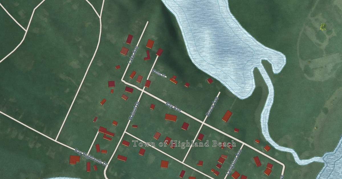 Map of Highland Beach, Maryland in 2026