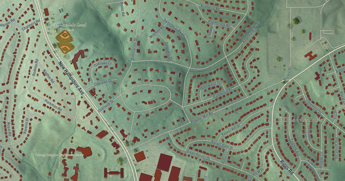 Map of Hillandale, Maryland in 2026