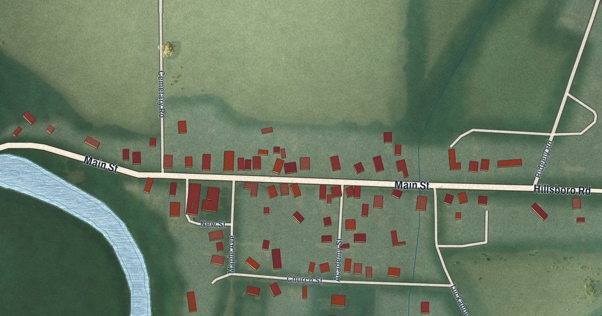 Map of Hillsboro, Maryland in 2026