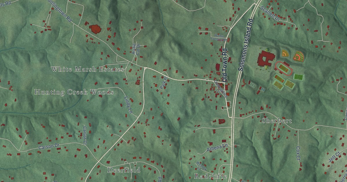 Map of Huntingtown, Maryland in 2026