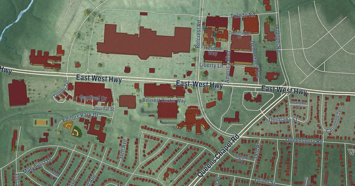 Map of Hyattsville, Maryland in 2026