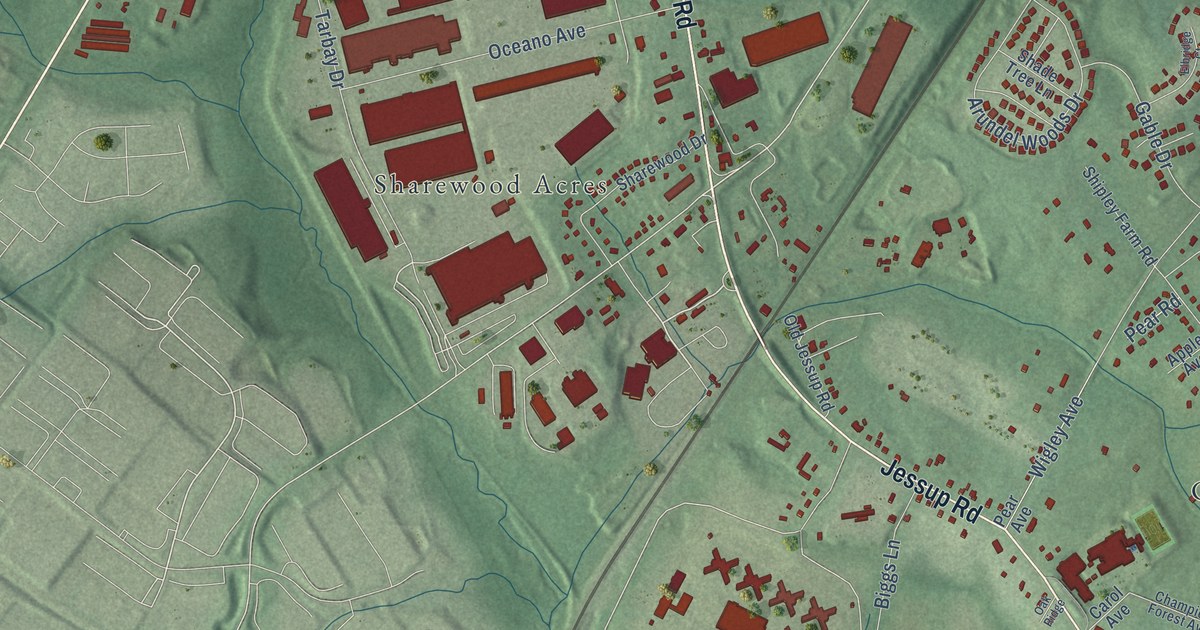 Map of Jessup, Maryland in 2026