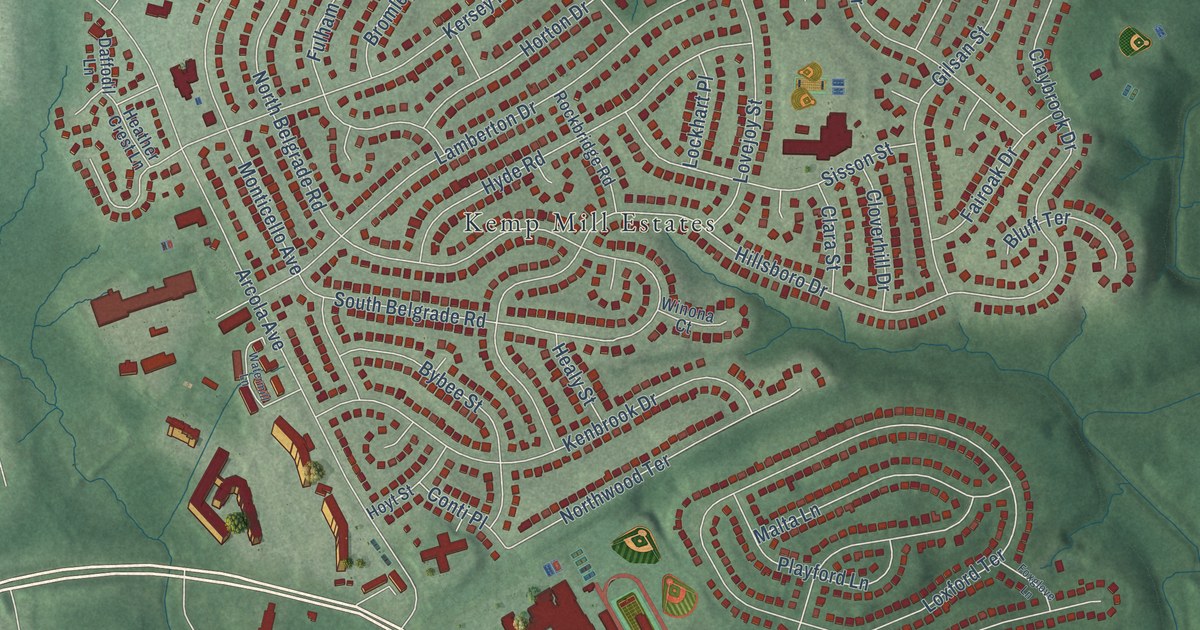 Map of Kemp Mill, Maryland in 2026