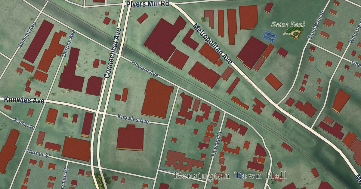 Map of Kensington, Maryland in 2026