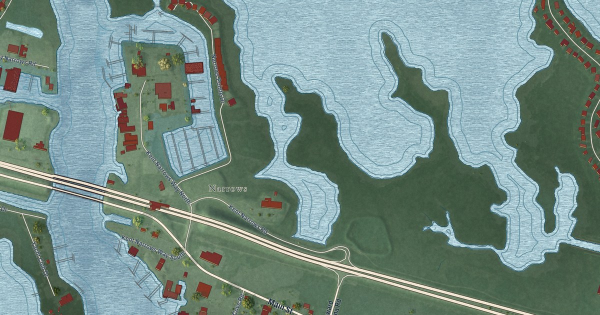 Map of Kent Narrows, Maryland in 2026