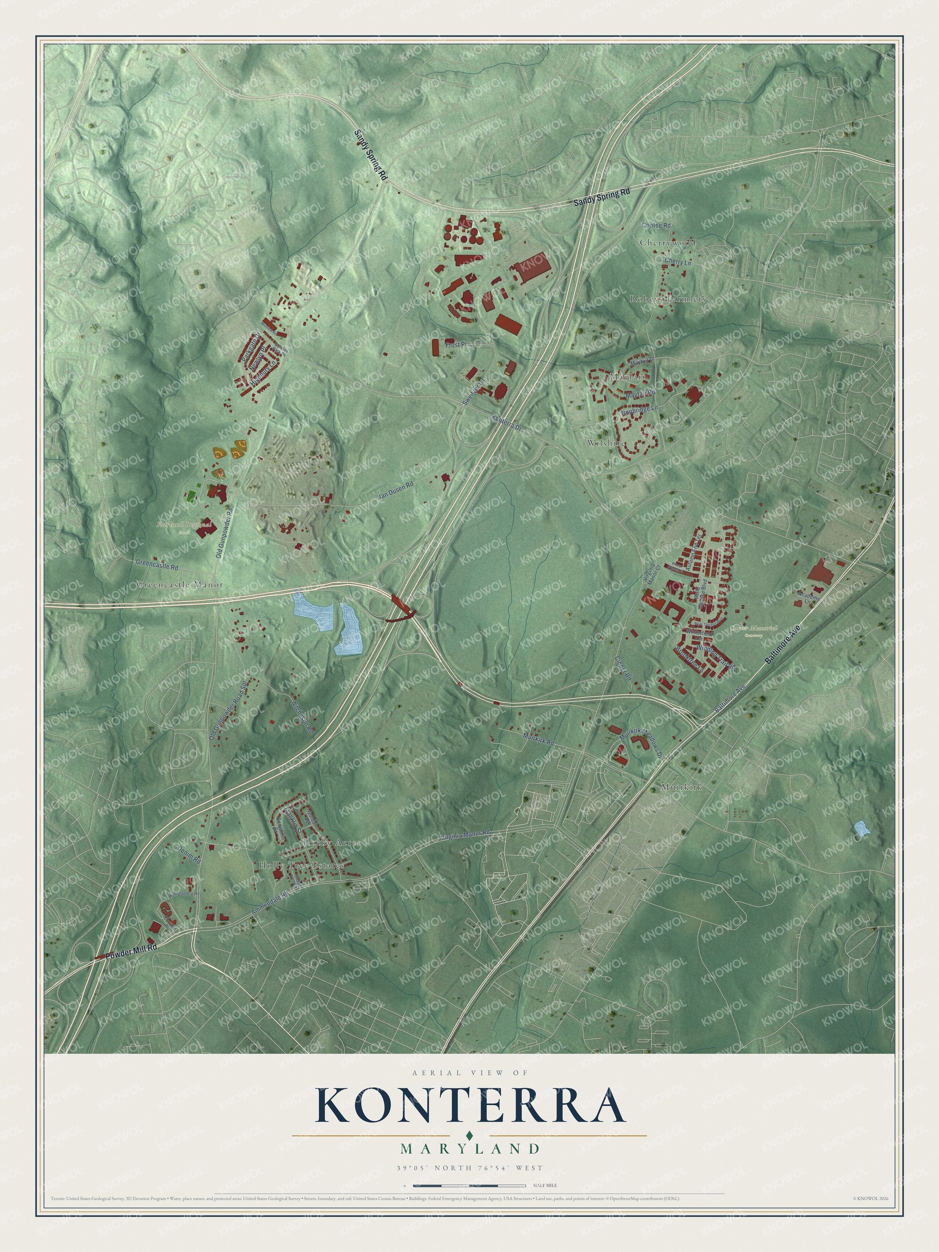 Watermarked full-map preview of Konterra, Maryland