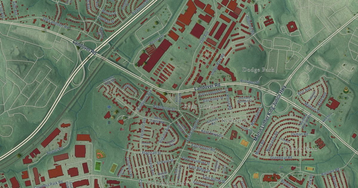Map of Landover, Maryland in 2026