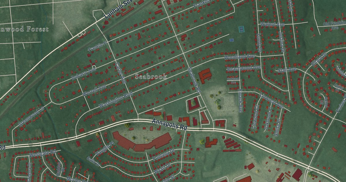Map of Lanham, Maryland in 2026